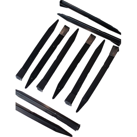 Yard King 10"H  Terrace Board Landscape Edging Stake Kit, Black, 20PK YK99402